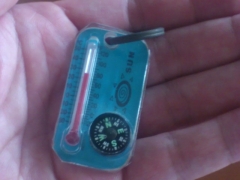 方位磁石付温度計