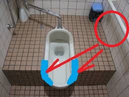 日大工学部時代の下宿の和式トイレでは青い所に紙を敷いて座ってた