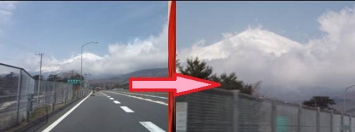 東富士五湖道路・中央道をドライブ旅行中に富士山を撮りました